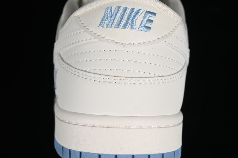 Nike SB Dunk Low LV Collaboration - Double Swoosh Beige Blue Anniversary High-End Custom Low-Top Casual Skate Shoes - XX2025-308