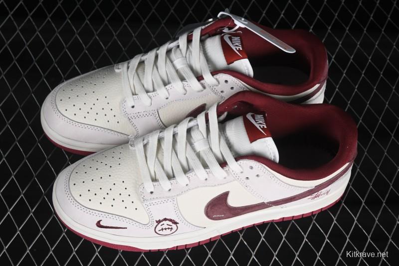 Nike SB Dunk Low Travis Scott x Stussy Triple Collaboration Anniversary Edition Custom Low-Top Casual Skate Shoes - KK1333-031