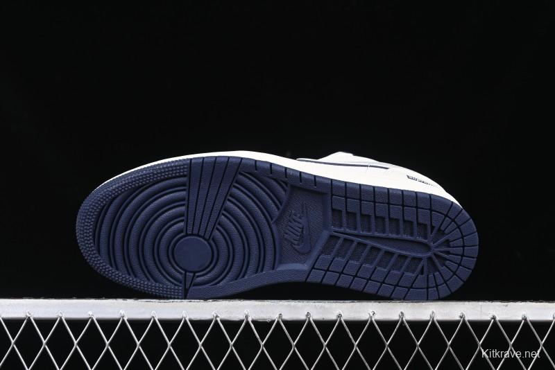 Nike Air Jordan 1 Low Supreme Collaboration - Shadow Swoosh Custom Retro Basketball Shoes - XX3318-368