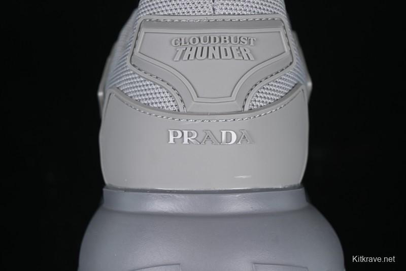 Prada Cloudbust Air Thunder Lifestyle Low-Top Sneakers with Anti-Slip and Wear-Resistant Design - 2EG293