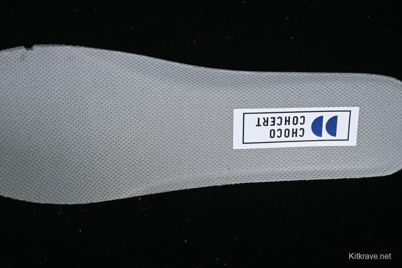 Choco Concert Leather Round Square Asymmetric Fashion Sneakers White Gray - AJE5