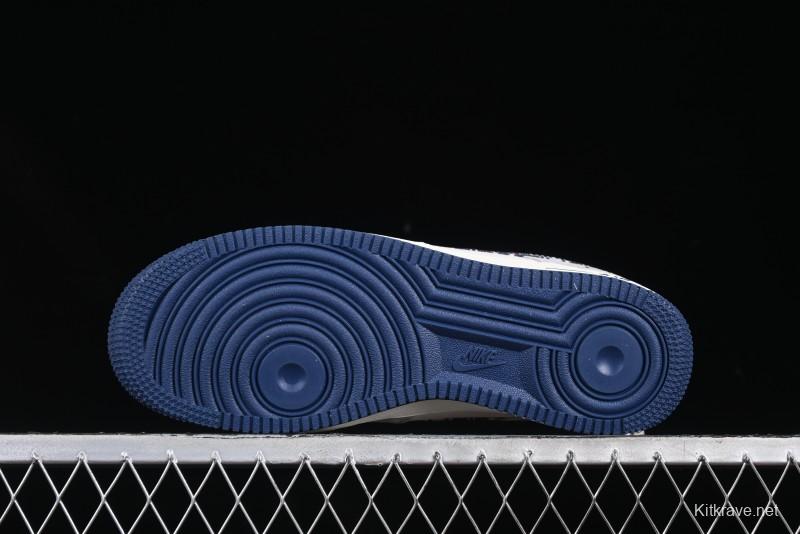 Nike Air Force 1 '07 Low Dior Collaboration Grey Blue Ghost Face Casual Sneakers - KK1988-044