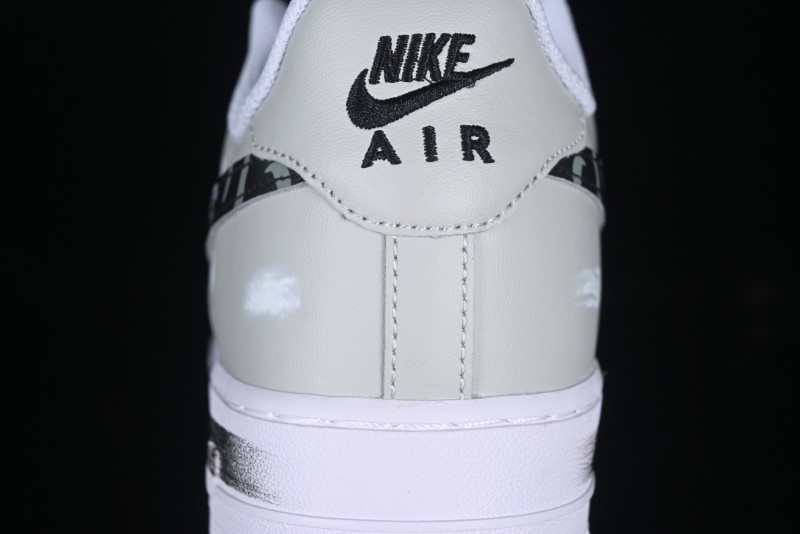 Nike Air Force 1 '07 Low Shadow Knight Grey White Black Casual Sneakers - CW2288-111