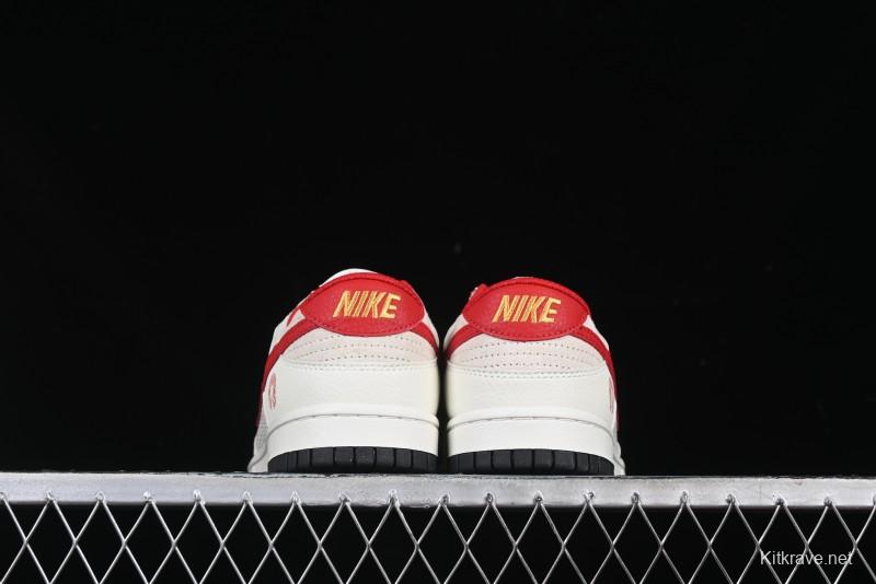 Nike SB Dunk Low Year of the Snake Limited Edition Auspicious Clouds Red Hook Anniversary Custom Low-Top Casual Skate Shoes - DJ2024-094