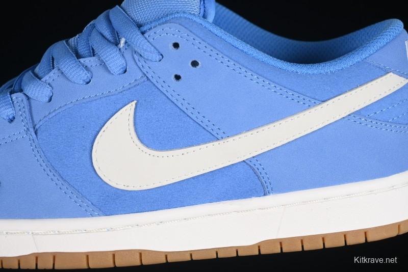 Nike SB Dunk Low Pro ISO Skateboarding Shoes in University Blue with White Swoosh - FJ1674-401