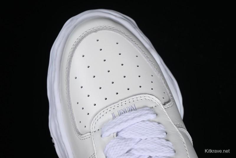 Wayne Original Sole Leather Low Sneaker with Deconstructed Ice Cream Sole - MMY