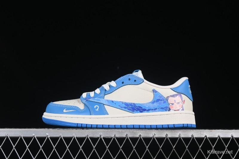 Nike Travis Scott x Fragment Design x Air Jordan 1 Low OG SP AJ1 Casual Sneakers - XS2025-066