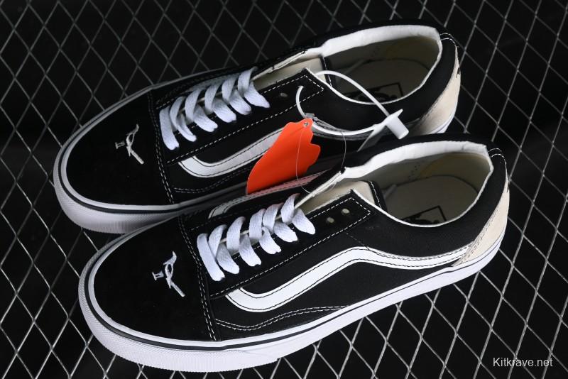 Vans Buzz Old Skool Peace Dove Classic Canvas Patchwork Low-Top Skate Shoes - VN000CR5BPB