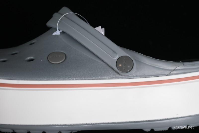 Crocs Crocband Platform Rainbow Comfortable Thick-Soled Clog Sandals - B.D4