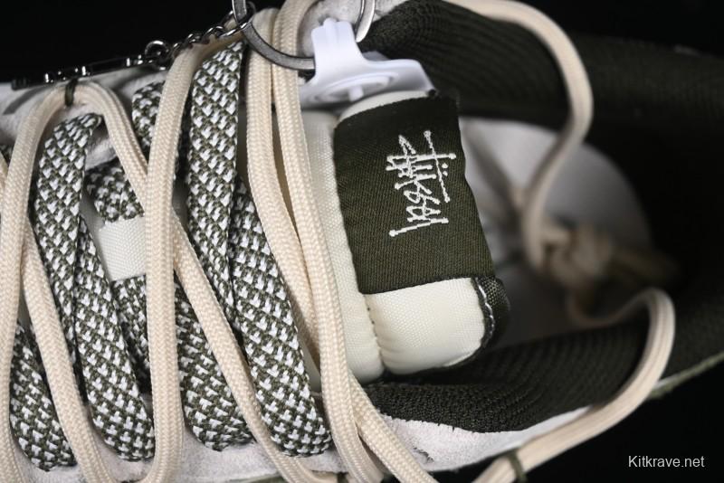 Nike Air Force 1 '07 Low Stussy Collaboration Camo Swoosh Drawstring Casual Sneakers - DM6688-014