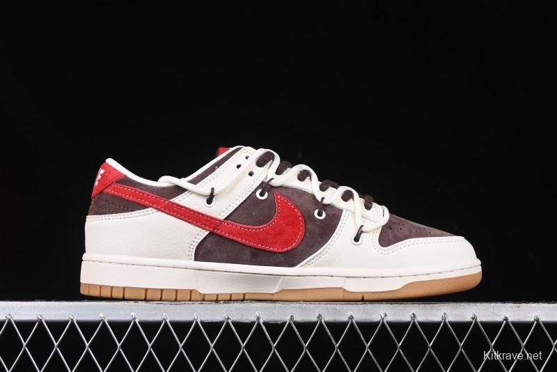 Nike SB Dunk Low Year of the Snake Series - Lace-Up Red Hook Anniversary High-End Custom Low-Top Casual Skate Shoes - YX5066-266
