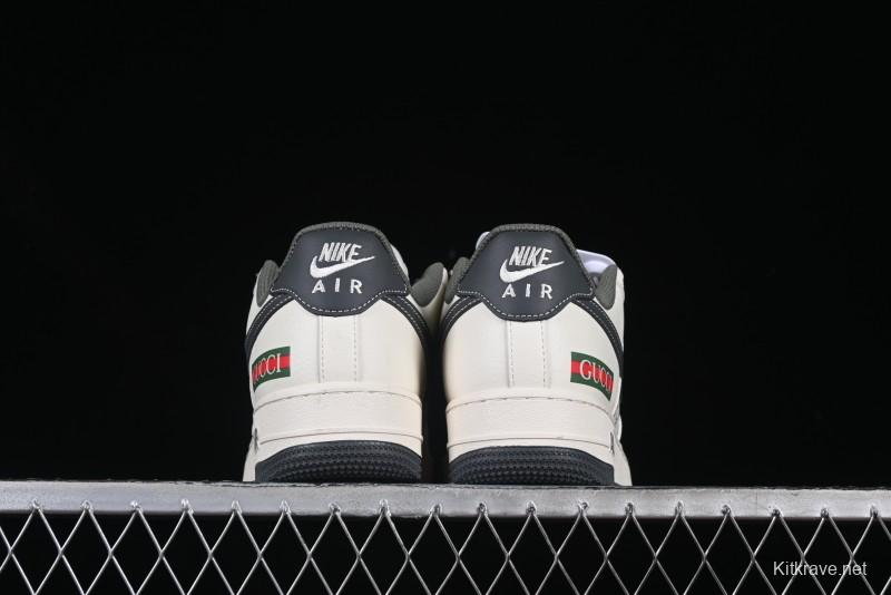 Nike Air Force 1 '07 Low Gucci Collaboration Beige Grey Pattern Low-Top Casual Sneakers - XZ6188-723