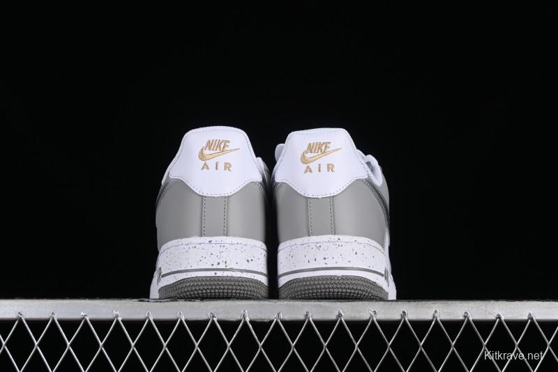 Nike Air Force 1'07 Low Grey Silver Splatter Casual Sneakers - MK5639-889