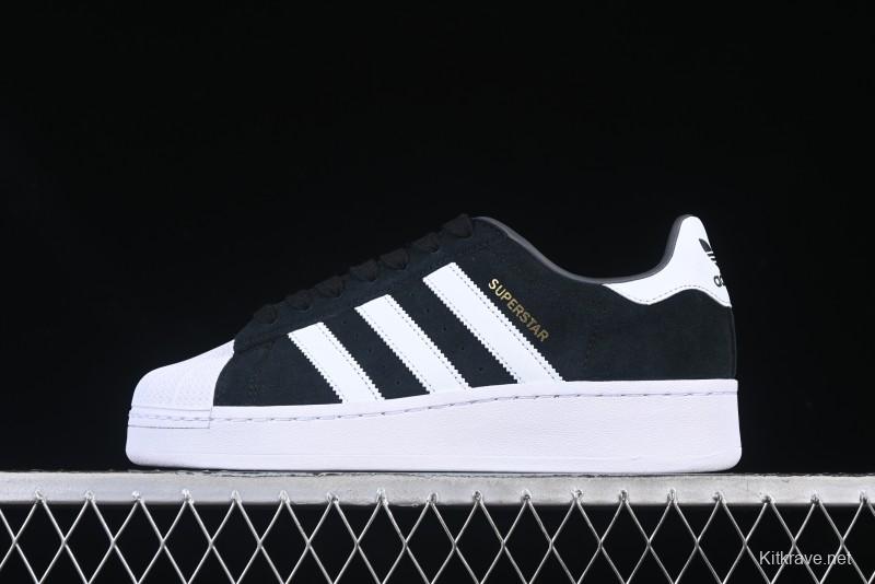 Adidas Originals Superstar XLG Casual Sneakers with Gold Logo Shell Toe and Thick Sole - ID4657