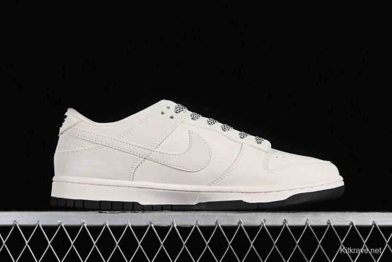Nike SB Dunk Low LV Collaboration - Double Swoosh Beige Black Anniversary High-End Custom Low-Top Casual Sneakers - XX2025-307