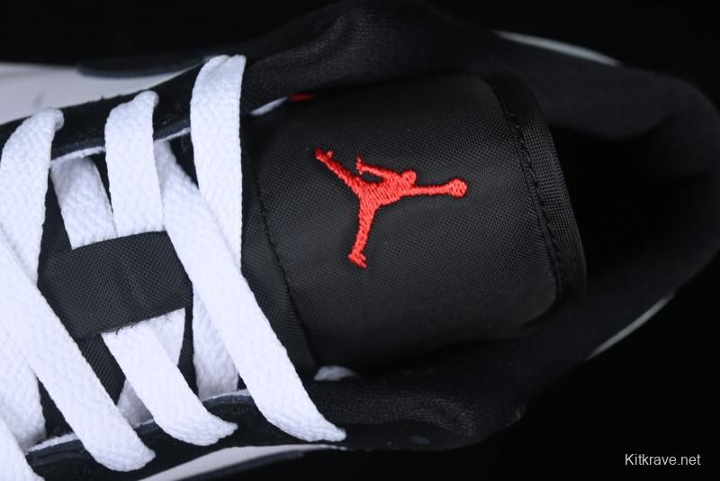 Nike Air Jordan 1 Low Retro Casual Sneakers with Black Swoosh - HF3148-106