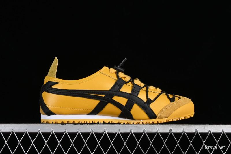 Onitsuka Tiger Mexico 66 Low-Top Leather Sneakers with Lace-Up Design - DL408-0490
