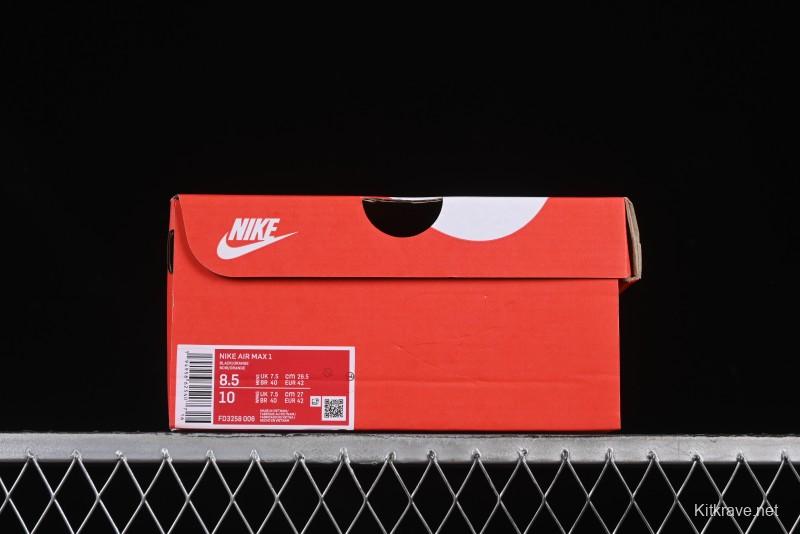 Nike Air Max 1 Retro Running Shoes with Half-Sole Air Cushion - FD3258-006