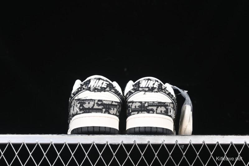 Nike SB Dunk Low Dior Collaboration Anniversary Customized Low-Top Casual Skate Shoes - YX5066-248