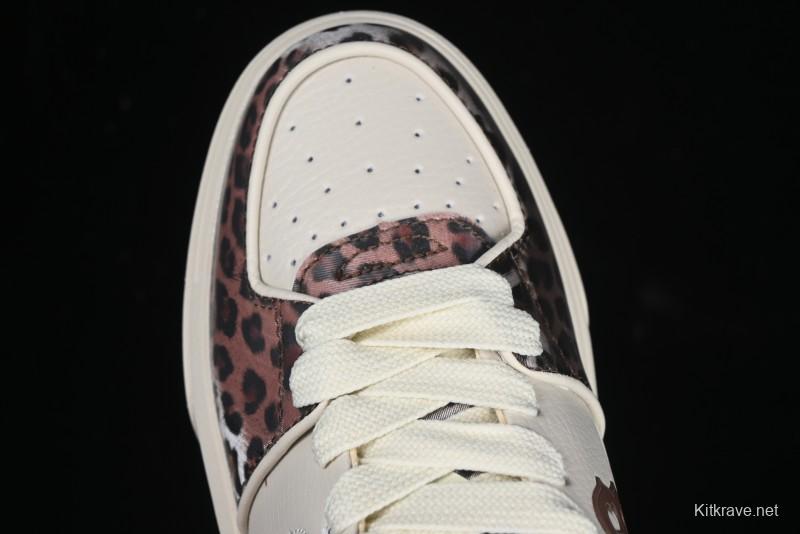 New York Yankees Chunky Liner Lux Leopard Thick Sole Casual Running Shoes - 3ASXCLE4N43BGS