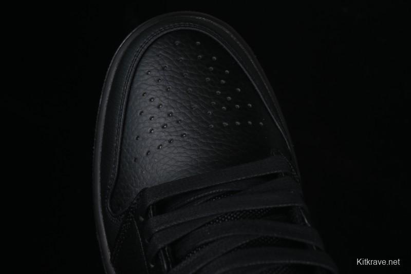 Nike Air Jordan 1 Low AJ1 Basketball Shoes in Black and White Canvas and Leather - HV5968-001