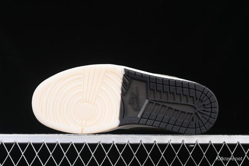 Nike Air Jordan 1 Low AJ1 The North Face Collaboration Dark Camouflage Custom High-End Retro Basketball Shoes - DM9188-013