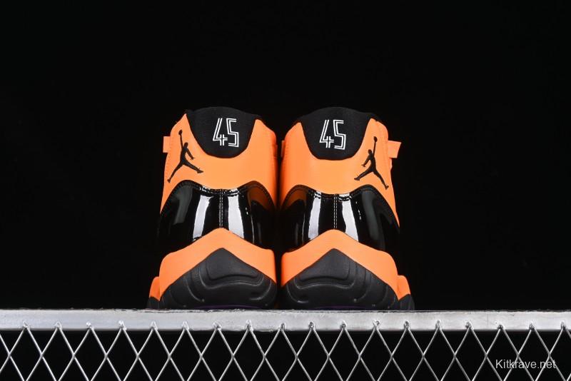 Nike Air Jordan 11 Retro High Top Basketball Shoes in Black/Orange - CT8012-800