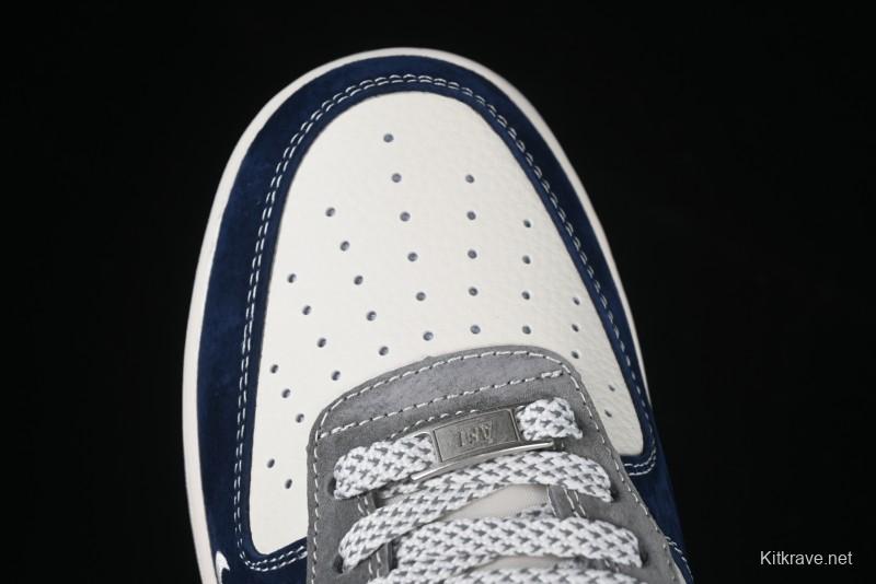 Nike Air Force 1 '07 Low The North Face Collaboration Beige Grey Navy Swoosh Casual Sneakers - XZ6188-975