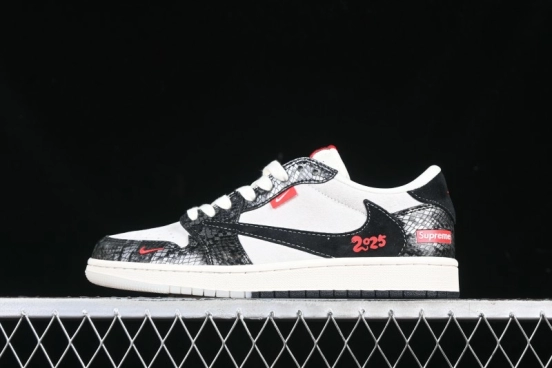 Nike Travis Scott x Fragment Design x Air Jordan 1 Low OG SP AJ1 Collaboration Sneakers - DM9288-010