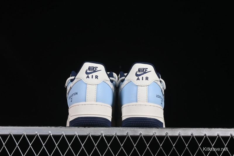 Nike Air Force 1'07 Low LV Collaboration University Blue Drawstring Casual Sneakers - DM6868-058