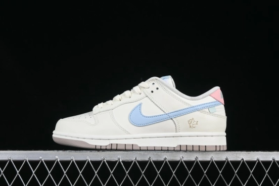 Nike Dunk Low "Pastel Panda" - Cream with Baby Blue & Pink Accents