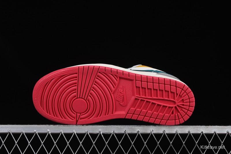 Nike Air Jordan 1 Low AJ1 Mismatched Swoosh Casual Sneakers - HV4511-133