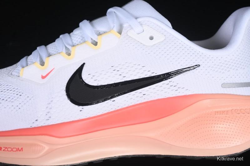Nike Air Zoom Running Shoes - White/Coral Gradient