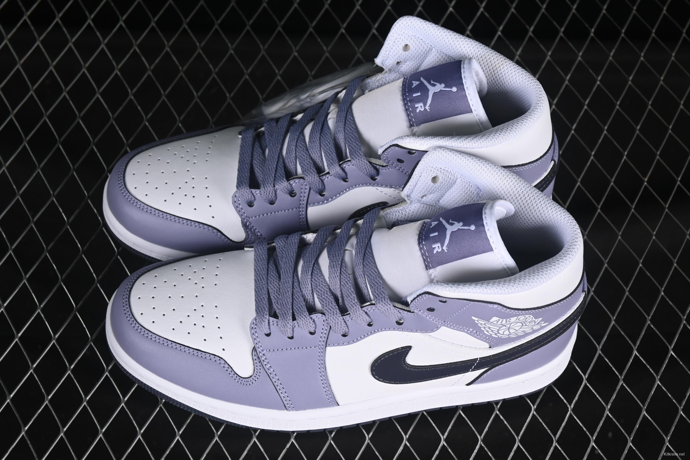 Nike Air Jordan 1 Mid AJ1 Culture Casual Sneakers in Haze Purple - DQ8426-145