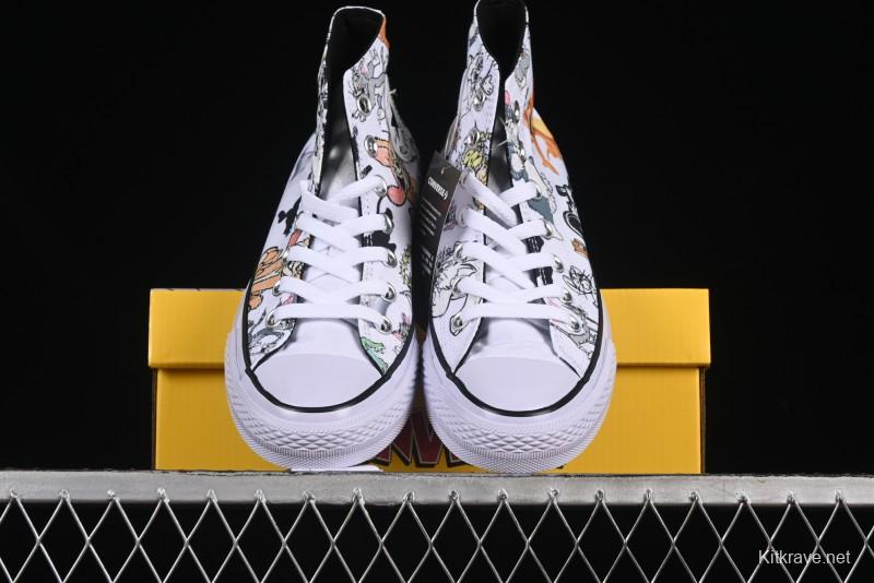 Converse All Star High Top Casual Sneakers with Tom and Jerry Theme - A15112C