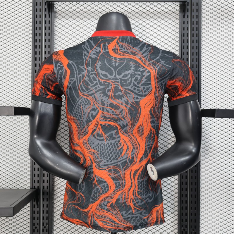 Player Version 25/26 Real Madrid Black with Dragon Design Jersey