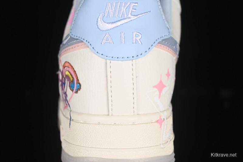 Nike Air Force 1'07 Low Pink and Blue Love Limited Edition Casual Sneakers - CW1574-058