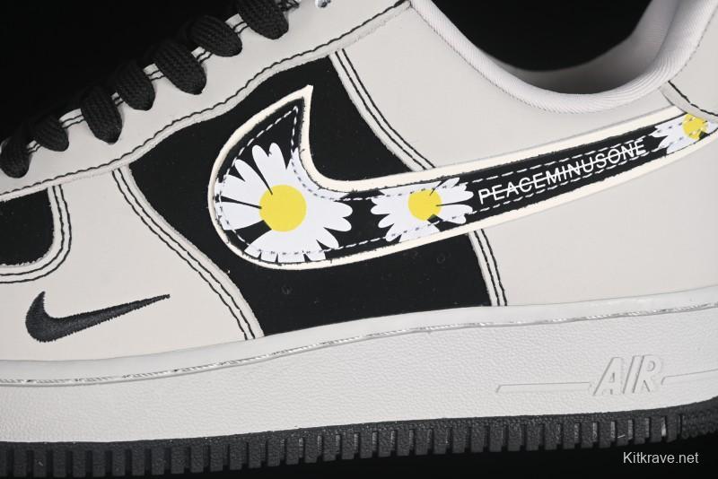 Nike Air Force 1'07 Low GD Collaboration Chrysanthemum Swoosh Casual Sneakers - DF0188-055