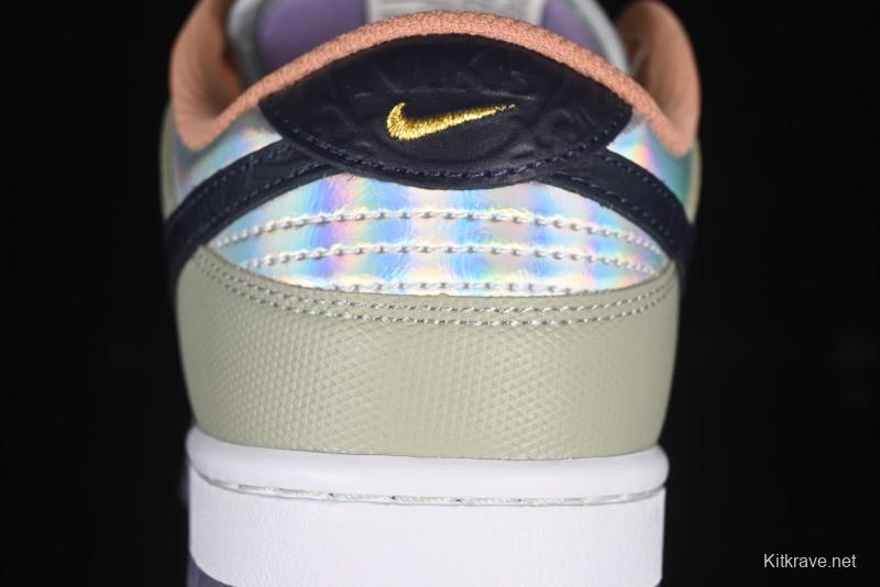 Nike Dunk Low Floral Swoosh Floral Theme Low-Top Casual Sneakers - HV5750-133