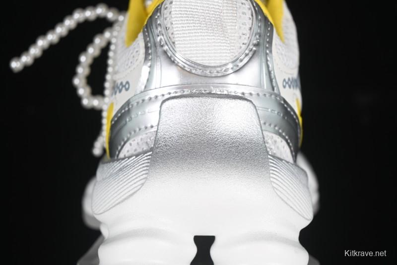 GG-CC Star-Designed Lace-Up Hollow-Out Chunky Sneakers with 5cm Height Boost - G25X269