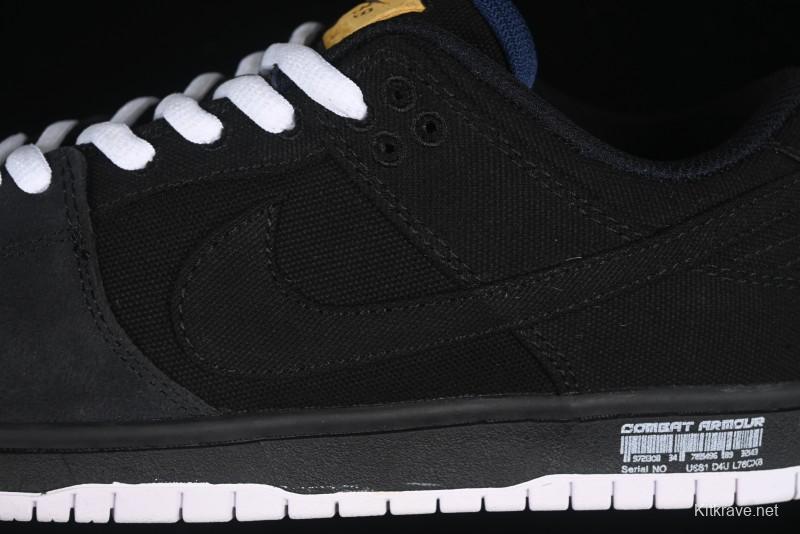 Nike SB Dunk Low Pro ISO Black Gum Rubber SB Low-Top Skateboarding Shoes - CD2563-006
