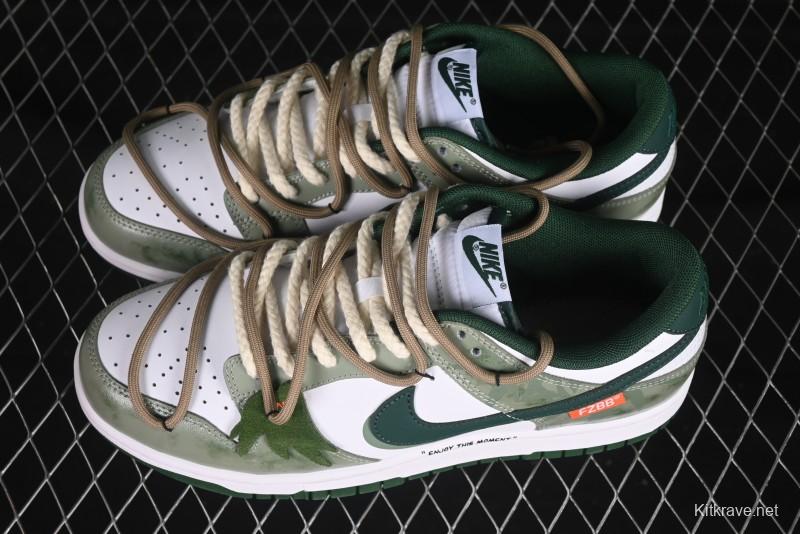 Nike Dunk Low Butterfly Bamboo Forest Green Low-Top Casual Sneakers - DD1391-101