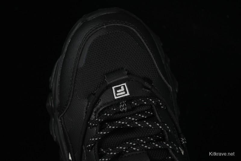 Fila Heritage Fluid Cat Paw 5.0 Retro Dad Shoes with Lace-Up Design - F12M412105FBK