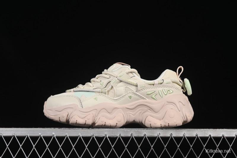 Fila Heritage Fluid Cat Paw 5.0 Vintage Dad Shoes with Lace-Up Design - F12W432101FAP