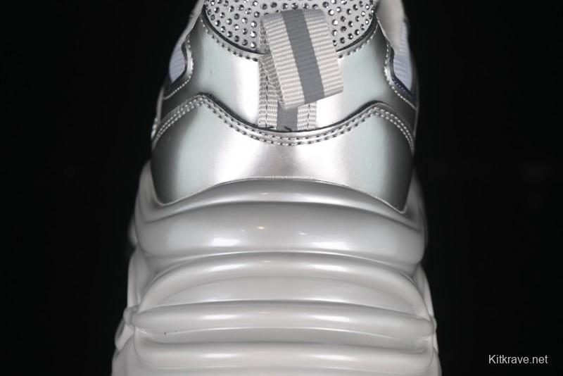 GG-CC 25ss New Platform Chunky Sneakers with 7CM Height Increase and Irregular Design - 668-2 Black