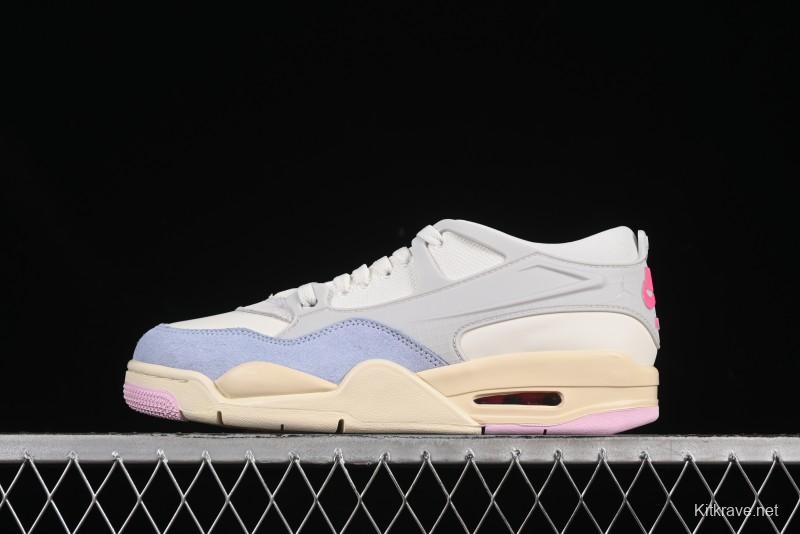 Nike Air Jordan 4 Remastered Retro Sneakers with Textile Mesh and Suede Upper - IB4466-025