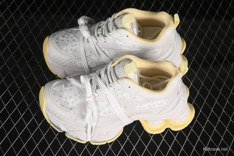 GG-CC Star Same Style Lace-up Hollow Out Dad Shoes with 5cm Height Increasing Sole - G25U9988