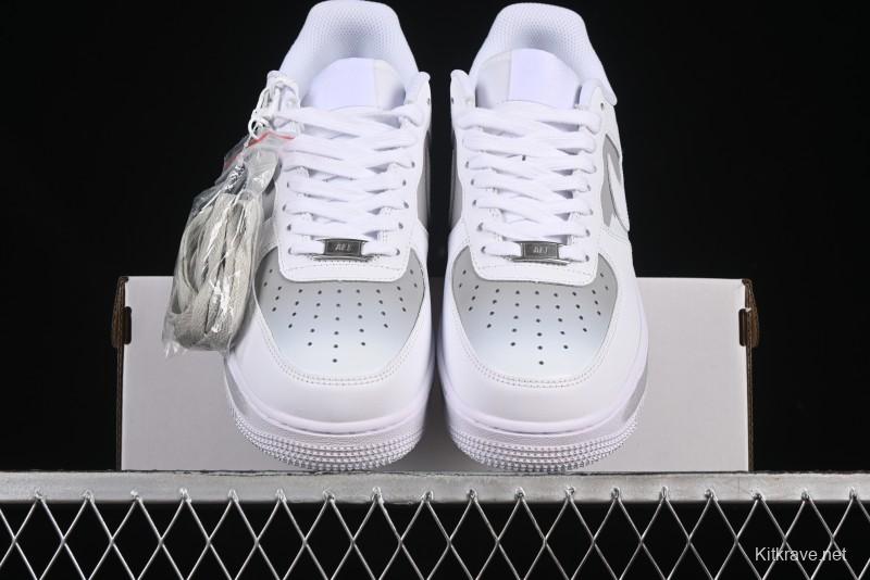 Nike Air Force 1 '07 Low Custom Official Hot Style 2D Theme White Gray Spray Paint Casual Sneakers - CW2288-111