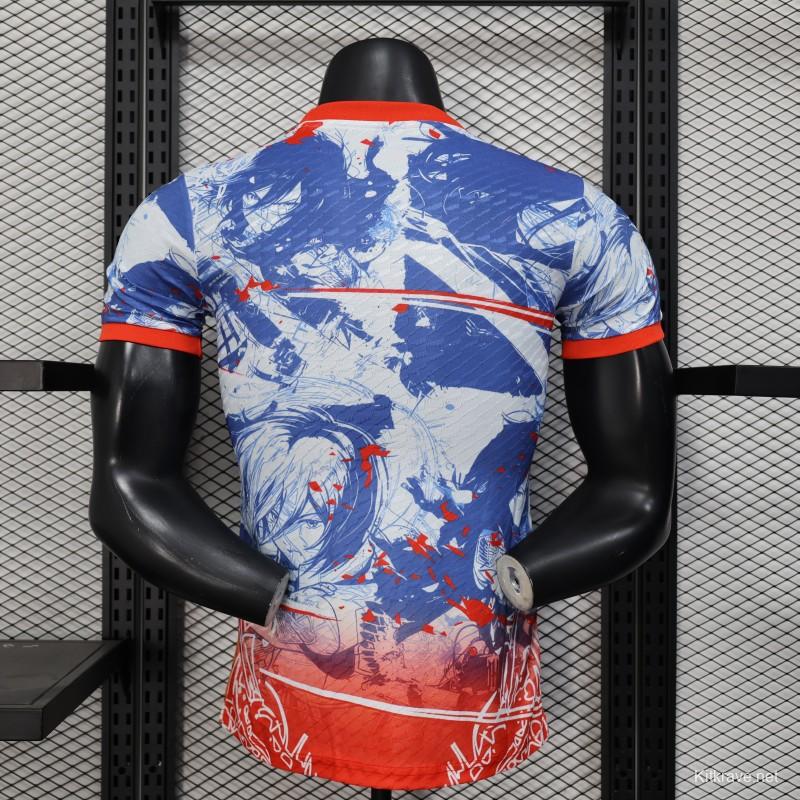 Player Version Japan National Team Special Edition Attack on Titan Mikasa Ackerman Anime Collaboration Jersey