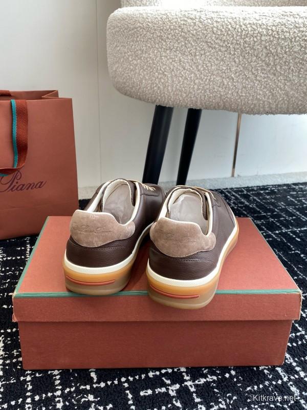 2024 Unisex LP Brown Taupe Leather Plimsolls MJ00320